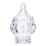 Цукорниця з кришкою Ø8.5 см ваза цукорниця кругла скляна HP-4-107 - Зображення 3