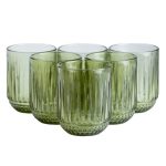 Набір склянок 6 штук по 250 мл скляні зелений HP4147 - Зображення 3