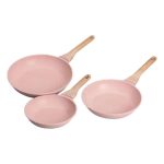 Набір із 3 алюмінієвих сковорідок з товстим дном та антипригарним покриттям MGC HP-4-410P - Зображення 3