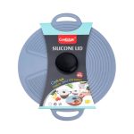 Багаторазова силіконова кришка універсальна 24 х 20.4 см Сірий HP34540S - Зображення 5