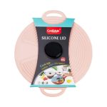 Багаторазова силіконова кришка універсальна 24 х 20.4 см рожева HP34541S - Зображення 6