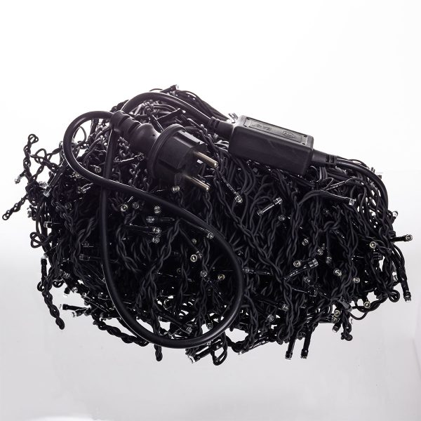 Новорічна гірлянда вулична Бахрома 36 м 600 LED чорний провід Мультиколор 36МBML