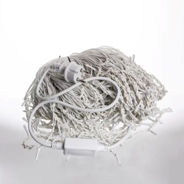 Вулична гірлянда Бахрома 36 м 600 LED білий провід Біле сяйво 36MWW