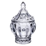 Цукорниця з кришкою Ø8.5 см ваза цукорниця кругла скляна HP-4-107