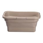 Складний кошик для пікніка з кришкою-столиком 44.8х26х14 см Бежевий SJ-0120BE - Зображення 4