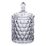 Цукерниця з кришкою Ø7.5 см ваза цукорниця кругла скляна HP-4-103