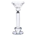 Підсвічник скляний на ніжці 6×17.3 см прозорий декоративний підсвічник на стіл HP-4-10S - Зображення 2