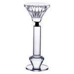 Підсвічник скляний на ніжці  6×17.3 см прозорий декоративний підсвічник на стіл HP-4-10S