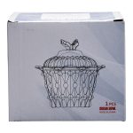 Цукерниця скляна Ø9 см цукерниця кругла з кришкою прозора HP-4-114 - Зображення 4