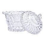 Цукерниця скляна Ø9 см цукерниця кругла з кришкою прозора HP-4-114 - Зображення 2