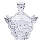 Цукорниця з кришкою 16×16×19 см ваза цукорниця квадратна скляна HP-4-119 - Зображення 2