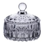 Цукерниця з кришкою кругла скляна прозора HP-4-124