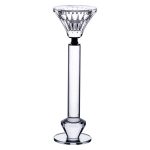 Підсвічник скляний на ніжці  6×21.3 см прозорий декоративний підсвічник на стіл HP-4-12L