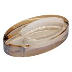 Скляна попільничка для сигарет 13х7.5х2.5 см попільничка декоративна настільна Золотиста HP-4-134 - Зображення 2