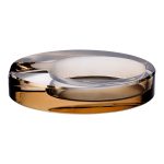 Скляна попільничка для сигарет 13х7.5х2.5 см попільничка декоративна настільна Золотиста HP-4-134