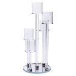 Підсвічник скляний на 5 свічок 16×38 см підсвічник декоративний прозорий на ніжці HP-4-14 - Зображення 4