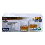 Набір склянок для віскі 6 штук по 310 мл прозорий HP4166 - Зображення 4