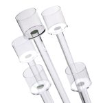 Підсвічник скляний на 5 свічок 20×56.5 см підсвічник декоративний прозорий на ніжці HP-4-16 - Зображення 3