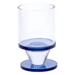 Підсвічник скляний 6×10 см на одну свічку підсвічник келих на ніжці декоративний Сірий HP-4-19S - Зображення 2