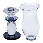 Підсвічник скляний 7×25.5 см підсвічник декоративний келих на ніжці HP-4-1S - Зображення 3