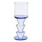 Підсвічник скляний 6×15.7 см на одну свічку підсвічник келих на ніжці декоративний Сірий HP-4-21L - Зображення 2