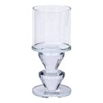 Підсвічник скляний 6×13.3 см на одну свічку підсвічник келих на ніжці декоративний прозорий HP-4-28M - Зображення 2