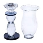 Підсвічник скляний 7×9 см підсвічник декоративний келих на ніжці HP-4-2M - Зображення 3