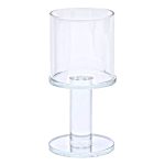 Підсвічник скляний на ніжці 6×12.5 см підсвічник келих декоративний прозорий HP-4-37S - Зображення 2