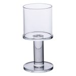 Підсвічник скляний на ніжці 6×12.5 см підсвічник келих декоративний прозорий HP-4-37S