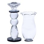 Підсвічник скляний 7×32 см підсвічник декоративний келих на ніжці HP-4-3L - Зображення 3