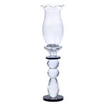 Підсвічник скляний 7×32 см підсвічник декоративний келих на ніжці HP-4-3L - Зображення 2