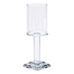 Підсвічник скляний на ніжці 6.5×20 см підсвічник келих декоративний прозорий HP-4-40S - Зображення 2