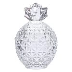 Цукерниця з кришкою Ø9 см ваза цукерниця кругла скляна прозора ананас HP-4-112 - Зображення 2