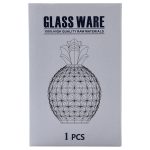 Цукерниця з кришкою Ø9 см ваза цукерниця кругла скляна прозора ананас HP-4-112 - Зображення 5