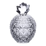 Цукерниця з кришкою Ø9 см ваза цукерниця кругла скляна прозора ананас HP-4-112