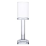 Підсвічник скляний на ніжці 6.5×23 см підсвічник келих декоративний прозорий HP-4-41M