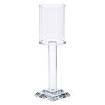 Підсвічник скляний на ніжці 6.5×23 см підсвічник келих декоративний прозорий HP-4-41M - Зображення 2