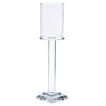 Підсвічник скляний на ніжці 6.5×26 см підсвічник келих декоративний прозорий HP-4-42L - Зображення 2