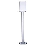 Підсвічник келих скляний на високій ніжці 8×40.5 см декоративний прозорий HP-4-45L