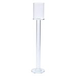 Підсвічник келих скляний на високій ніжці 8×40.5 см декоративний прозорий HP-4-45L - Зображення 3