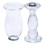 Підсвічник скляний 7×27.5 см підсвічник декоративний келих на ніжці HP-4-4S - Зображення 3