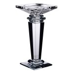 Підсвічник скляний на високій ніжці 9.5×9.5×20 см декоративний прозорий HP-4-52S