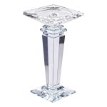 Підсвічник скляний на високій ніжці 9.5×9.5×20 см декоративний прозорий HP-4-52S - Зображення 2