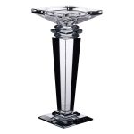 Підсвічник скляний на високій ніжці 9.5×9.5×22.5 см декоративний прозорий HP-4-53M