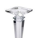 Підсвічник скляний на високій ніжці 9.5×9.5×22.5 см декоративний прозорий HP-4-53M - Зображення 4