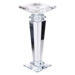 Підсвічник скляний на високій ніжці 9.5×9.5×24 см декоративний прозорий HP-4-54L - Зображення 2