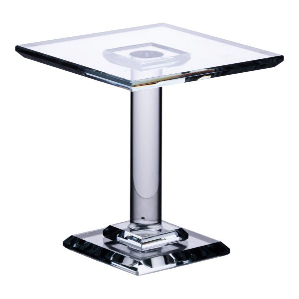 Тортівниця скляна на ніжці 12×12×13 см кругла стійка для торта, капкейків HP-4-70S