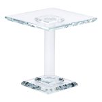 Тортівниця скляна на ніжці 12×12×13 см кругла стійка для торта, капкейків HP-4-70S - Зображення 3