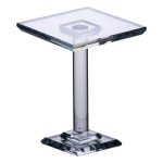 Тортівниця скляна на ніжці 12×12×18 см кругла стійка для торта, капкейків HP-4-71M