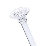 Підсвічник скляний на тонкій ніжці 9×29 см прозорий декоративний підсвічник на стіл HP-4-7S - Зображення 3